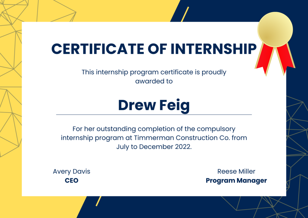 Internship Completion Certificates